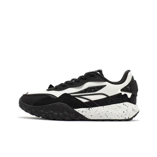 361° Shortbread Устойчивый к истиранию Низкий Топ Casual Женский Обсидиановый Черный Перо Белый