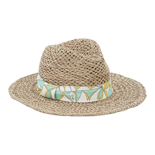 EMILIO PUCCI Straw Polyester Hats Caps Women's Brown EMILIO PUCCI Солома Полиэстер Шапки Кепки Женские Коричневый