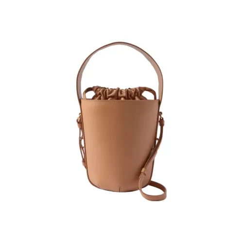Chloe Телячья кожа Ведрообразная Сумка на плечо Женская Коричневая