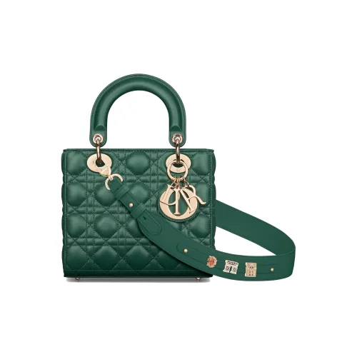 DIOR LADY DiorMy ABCDior Lambskin Сумка Lady Dior Сумка через плечо Сумка Маленькая Женская Сосновый зеленый