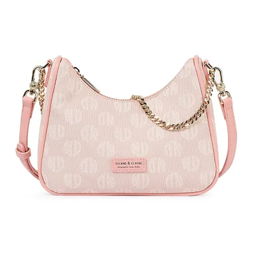 TUCANO PVC PU (полиуретан) Baguette Сумка через плечо Средняя Женская Розовая Бежевая Серый