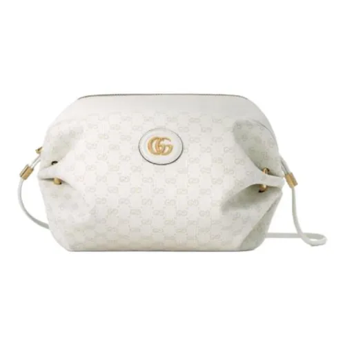 GUCCI Canvas с кожаными вставками цветовая схема сумка через плечо мини женский белый