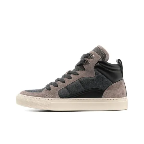 BRUNELLO CUCINELLI Высокие кроссовки для скейтбординга женские коричневые