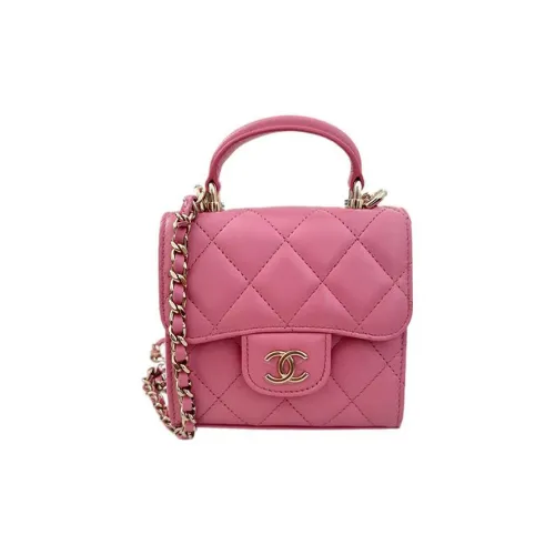 CHANEL Sheepskin Сумка Сумка через плечо Сумка через плечо Маленькая Женская Розовая