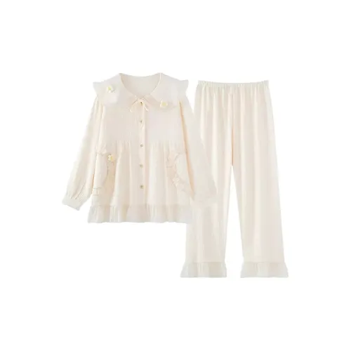 Xiang Ning Pai Пижамный комплект женский Moon белый