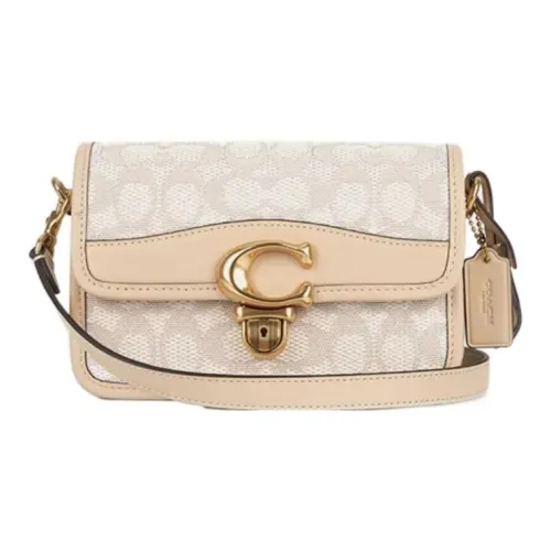 COACH Studio Коровья кожа с текстильным покрытием конверт сумка через плечо сумка на плечо женская слоновая кость бежевый