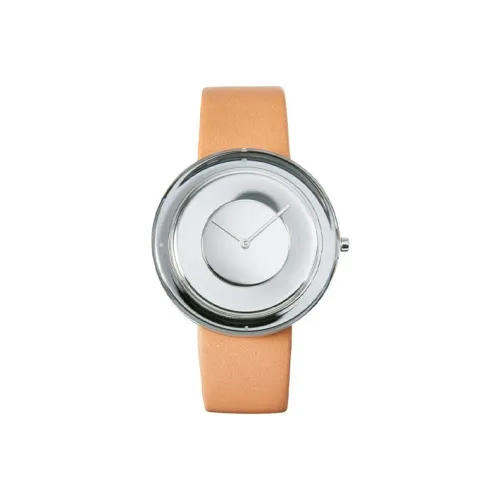 ISSEY MIYAKE Кварцевый механизм натуральная кожа ремешок часы женский серебристый циферблат модель NYAH003