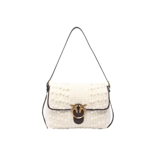 PINKO Шерсть Телячья кожа Сумка через плечо Сумка Женская Белая Черная