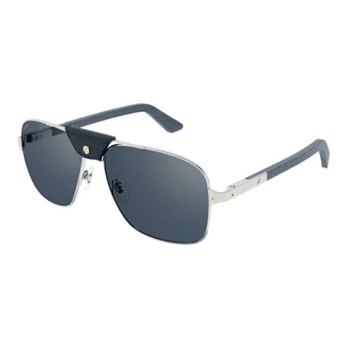 Cartier Металл Нерегулярная форма Солнцезащитные очки Унисекс Золото Черный