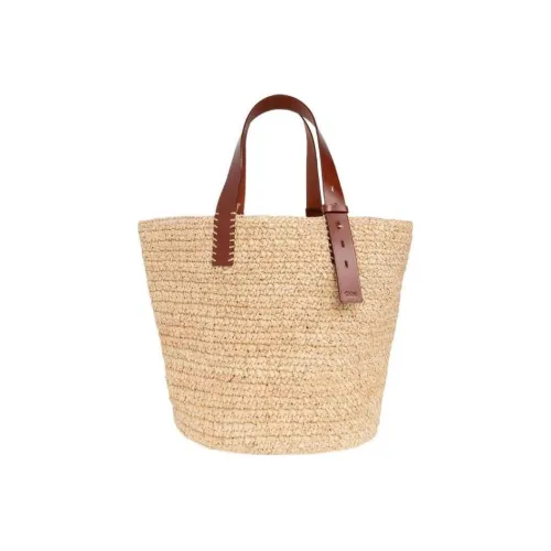 Chloe Raffia Tote Bag Shopping Bag Handbag Shoulder Bag Women's Beige