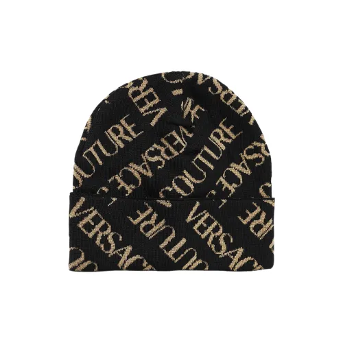 VERSACE Вязаные шерстяные шарфы Мужской Черный