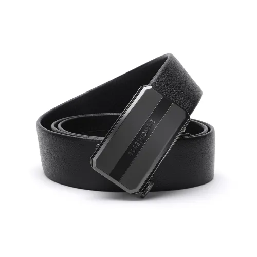 ELLE HOMME Мужской Автоматический Ремешок из Коровьей Кожи с Пружинной Застежкой Брушированный Металлический Сплав Мужской Черный Ширина 3,55 см