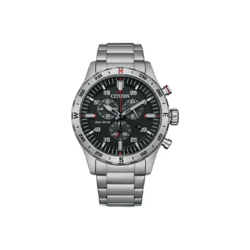 CITIZEN Световой Кварцевый Механизм Мужские Часы Eco Drive Series 43,5 мм Черные