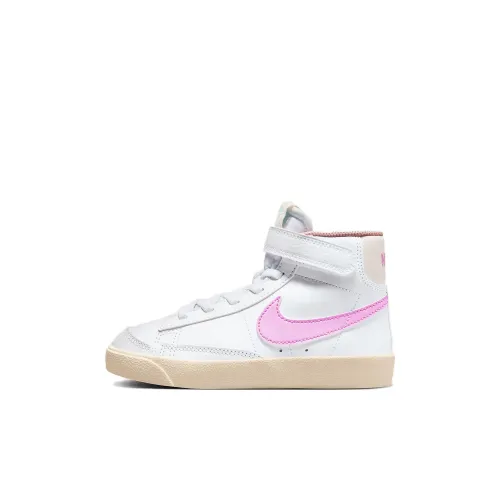 Nike Blazer 77 Устойчивые к истиранию Высокие Кроссовки для скейтбординга Kids Белый Розовый