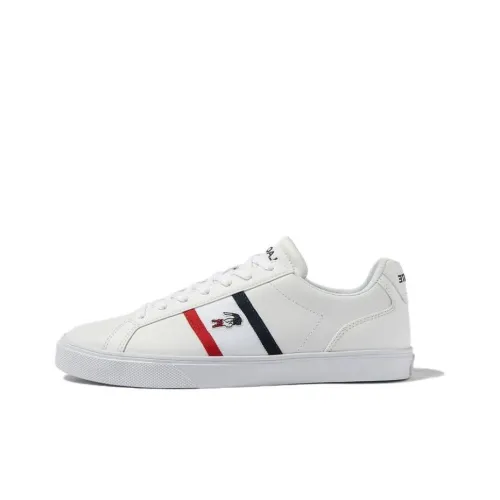 Кроссовки для скейтбординга LACOSTE Collaboration Slip-Resistant Low Top Мужские Белые Красные Синие