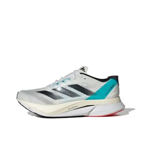 Adidas Adizero Boston 12 Low Топ Карбоновая плита Марафон Беговые кроссовки Мужской Белый черный