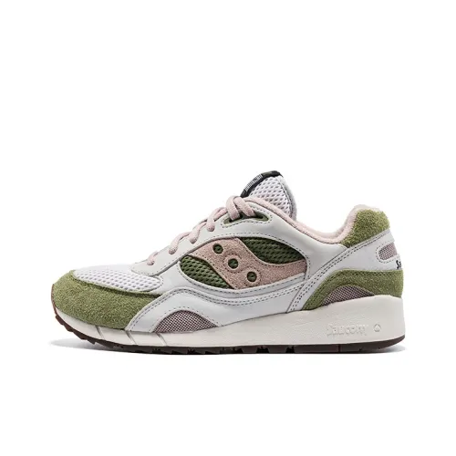 Saucony Shadow 6000 Устойчивый к истиранию Низ Резистентный к скольжению Амортизация Термический Низкий Верх Повседневные Беговые кроссовки Унисекс Серый Зеленый