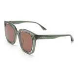 C4: Оливково-зеленая оправа с элегантными линзами цвета чайного