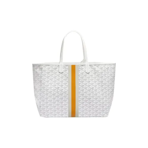 GOYARD Saint Louis Холст и Кожа Тоут Сумка для покупок Сумка через плечо Сумка Маленькая Женская Белая Желтая