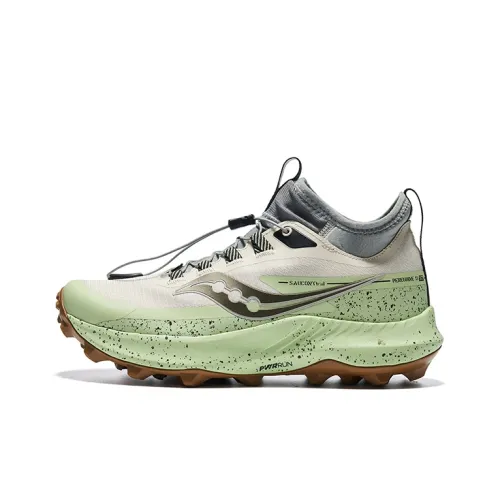 Saucony Peregrine Falcon 13 Беговые кроссовки Низкий верх Зеленый Серый Женские