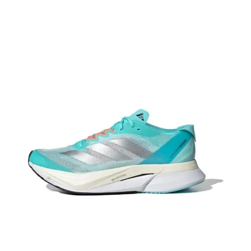 Adidas Adizero Boston 12 Амортизаторы Slip-resistant Дышащий Низкий Топ Карбоновая плита Беговые кроссовки Женские Синий