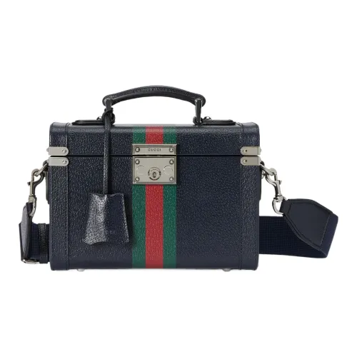 GUCCI Кожа Сумка через плечо Сумка Косметичка Обычная Женская Темно-синяя