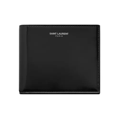 SAINT LAURENT Телячья кожа Кошелек Мужской Черный