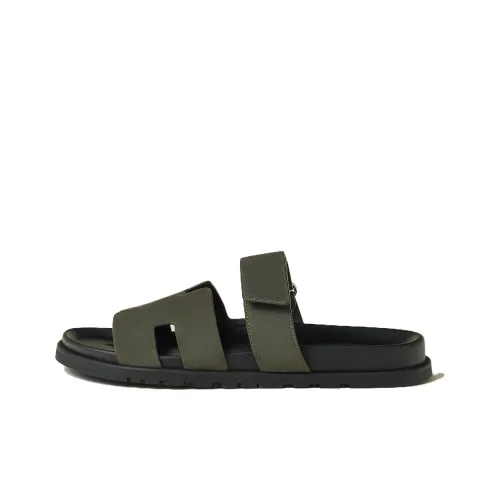 HERMES Chypre Слипоны Мужской Лесной Зеленый