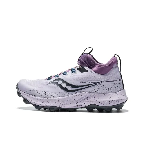 Saucony Peregrine 13 Peregrine Falcon 13 Износостойкий и Легкий Низкие Кроссовки для Беговых Трейлов Женские Фиолетовые