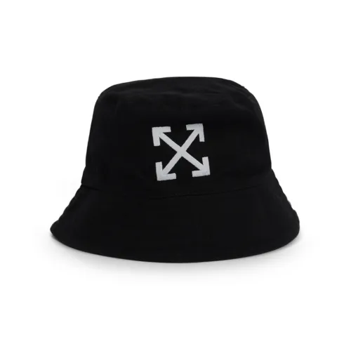 Off Белый Cotton Bucket Hats Унисекс