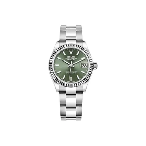 ROLEX Log Series Автоматический Механический Механизм Женские Часы 31 мм Зеленый Циферблат Оистерстил Корпус Оистерстил Ремешок