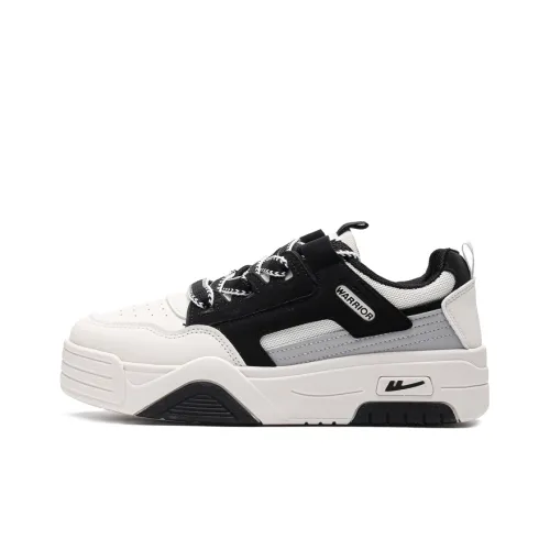 Warrior Slip-resistant Abrasion-resistant Breathable Low-Top Skateboard Shoes Women's Black Rice Gray Warrior Противоскользящие Устойчивые к износу Дышащие Низкие Кроссовки для скейтбординга Женские Черный Рис Серый