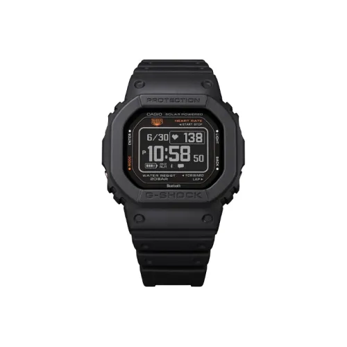 CASIO SQUAD Series Кварцевый механизм Смольный ремешок Часы Мужские Черный циферблат DWH56001