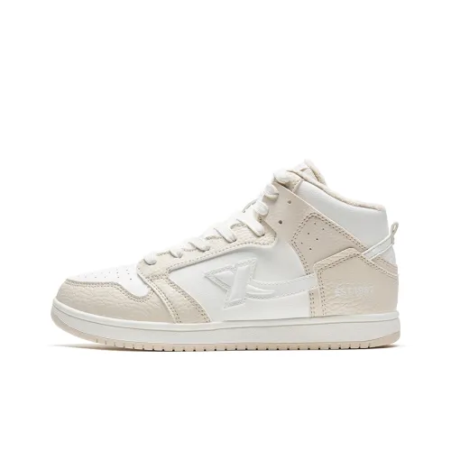 XTEP Высокие Кроссовки для Скейтбординга Женские Айвори Розовый Парус Белый