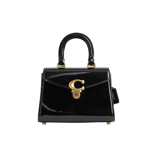 COACH Sammy Лакированная кожа Сумка Lady Dior Сумка через плечо Сумка Обычная Женская Черная