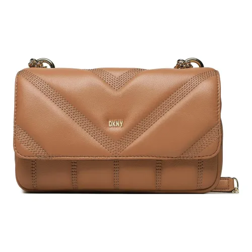 DKNY Кожа Одно Плечо Сумка Стандартная Женская Коричневая