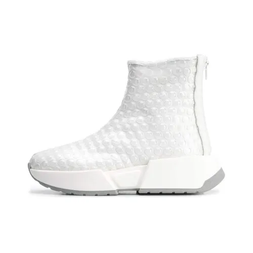 MM6 MAISON MARGIELA Высокие топы Повседневная обувь Женская Белая