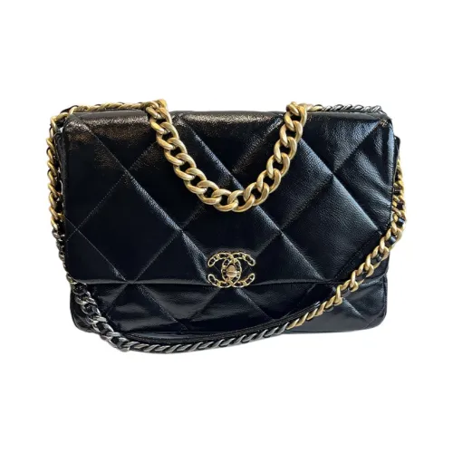 CHANEL 19Bag Сумка из коровьей кожи сумка через плечо сумка на плечо экстра-большая женская черная