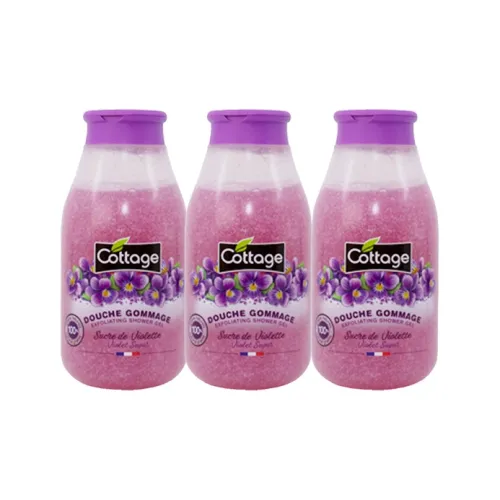 Cottage Фиолетовый Отшелушивающий Гель для душа Чистка 270 мл * 3