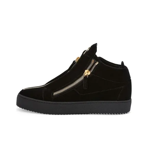 Giuseppe Zanotti GZ MID Топ Скейтборд Кроссовки Мужские Черные