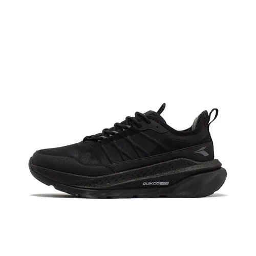 361° Fire Rain Screen Slip-resistant Abrasion-resistant Breathable Low-Top Running Shoes Men Obsidian Black