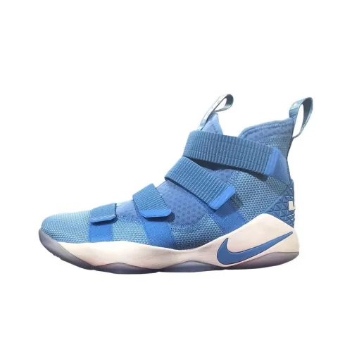 Nike Lebron 11 Амортизаторы Slip-resistant устойчивые к истиранию высокие баскетбольные кроссовки для мужчин цвет прибрежный синий