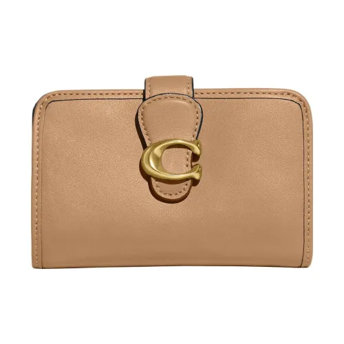COACH Кожа Кошелек Средний Женский CAMEL