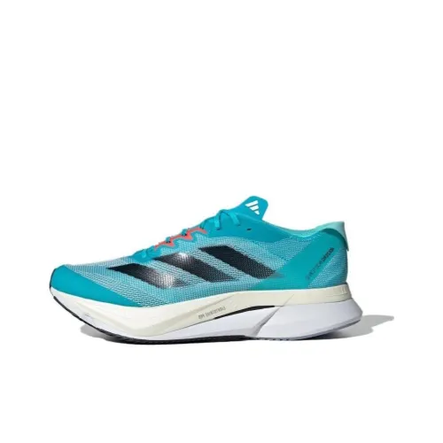 Adidas Adizero Boston 12 Low Топ Карбоновая плита Тренировки Для бега на длинные дистанции Обувь Унисекс Синий