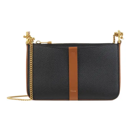 Chloe Marcie Телячья кожа Сумка через плечо Сумка на плечо Женская Черная