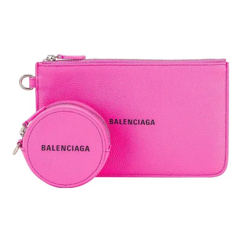 Balenciaga Cash с рельефом телячья кожа держатель для карт стандартный женский фуксия