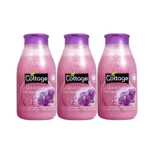 Cottage Фиолетовый Отшелушивающий Ароматный Гель для Души 250 мл*3 250 мл*4