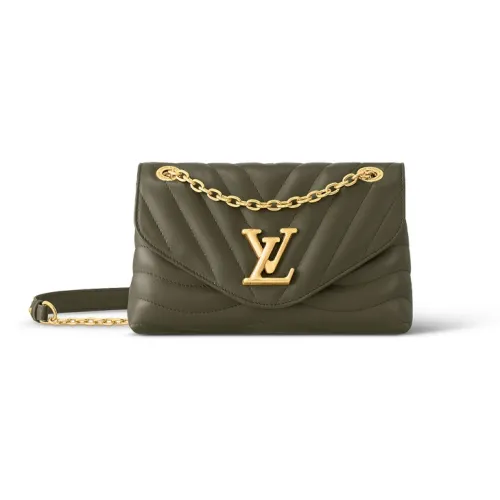 LOUIS VUITTON New Wave Гладкая коровья кожа Портативная сумка через плечо сумка на плечо Женская Хаки зеленый