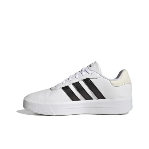 Adidas Court Platform Slip-Resistant Low Top Скейтборд Кроссовки Женские Белые