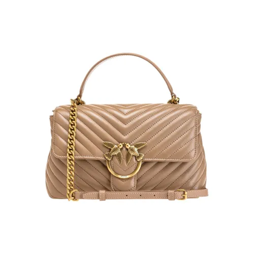 PINKO Овчина с коровьей кожей Сумка через плечо Сумка через плечо Сумка Обычная Женская Светлый Умбра